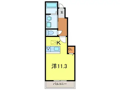 CIEL TSUIJI(ワンルーム/1階)の間取り写真