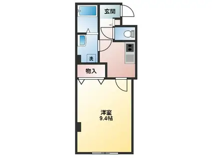 井沢第二ビル(1K/3階)の間取り写真