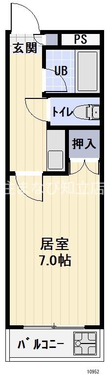 テルミーヌ・シャンブル(1K/1階)の間取り写真