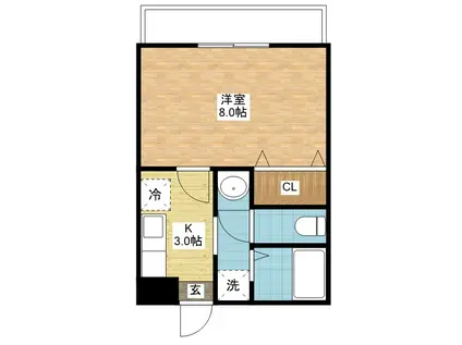 サクセスストーリーII(1K/2階)の間取り写真