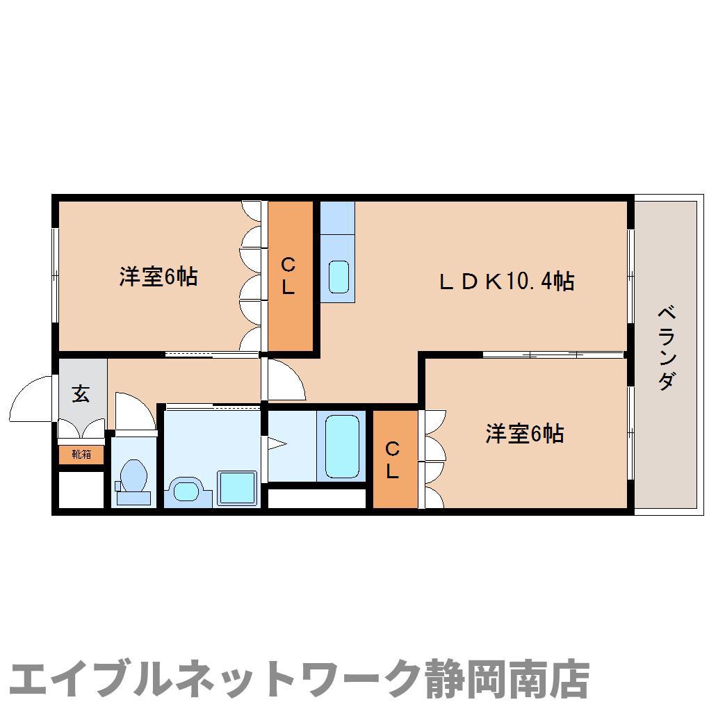 ラティール(2LDK/2階)の間取り写真