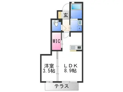 シャーメゾン77(1LDK/1階)の間取り写真
