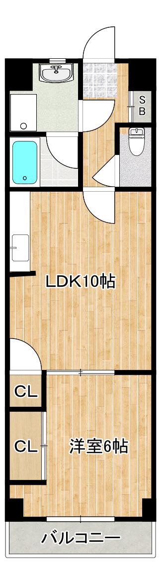 コーポ照力(1LDK/2階)の間取り写真