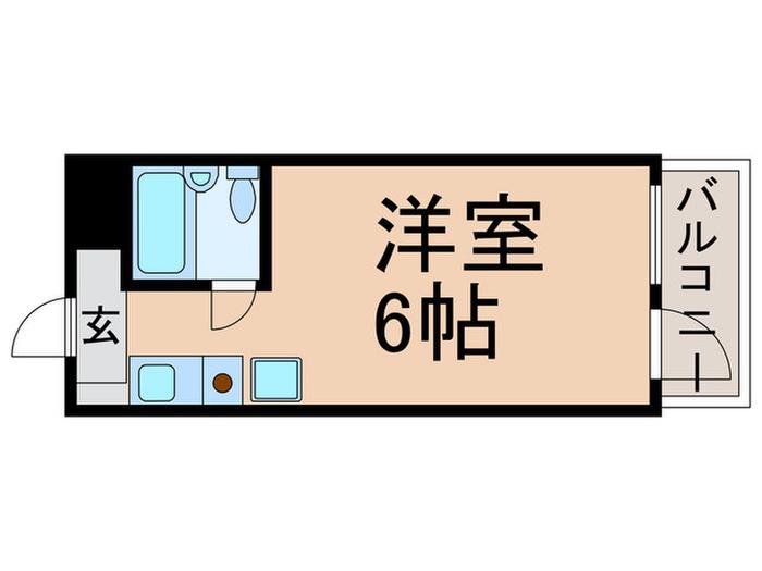 中井ハウス(ワンルーム/1階)の間取り写真