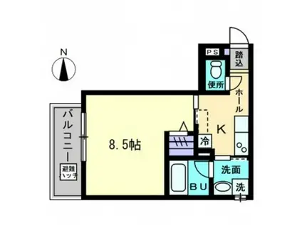 MAISON DE QUATRE III(1K/3階)の間取り写真