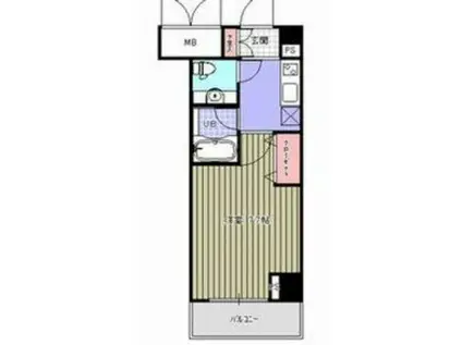 HF愛宕橋レジデンス(1K/5階)の間取り写真