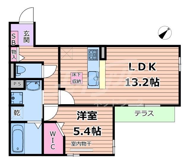 スペチアーレ赤川(1LDK/3階)の間取り写真