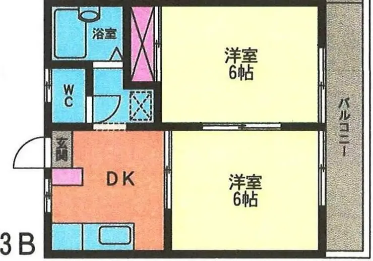 セイコーハイム 3階階 間取り