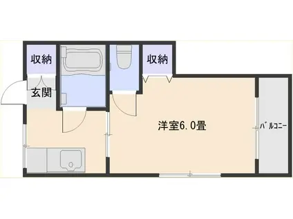 サンコート坂之上B棟(1K/2階)の間取り写真