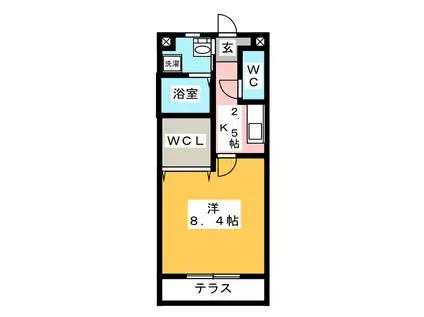 AVANTI(1K/1階)の間取り写真