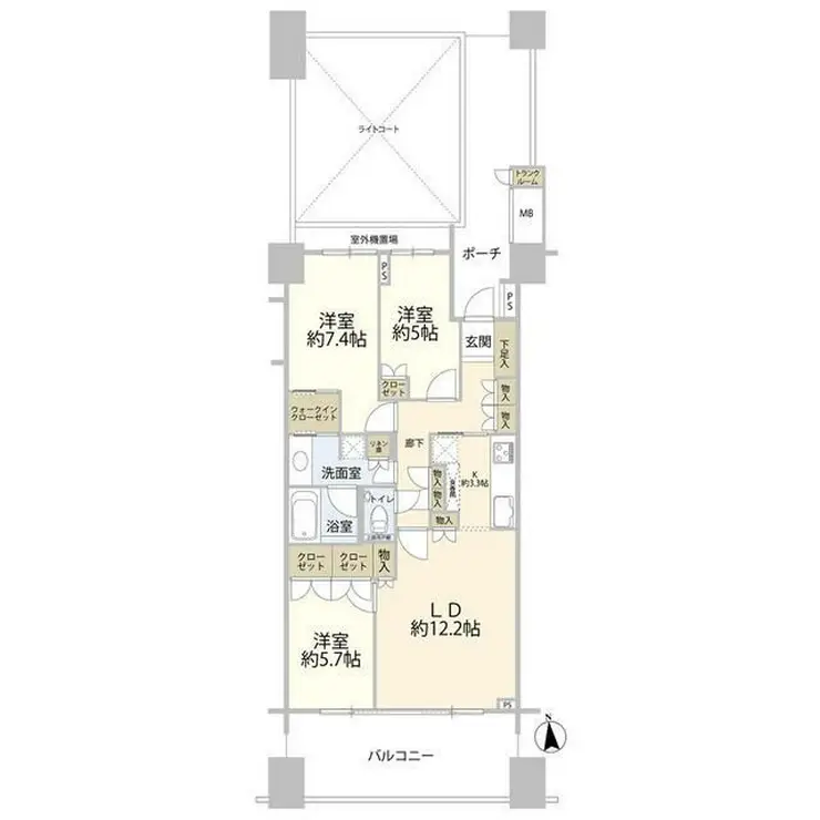 大森プロストシティレジデンス 14階階 間取り