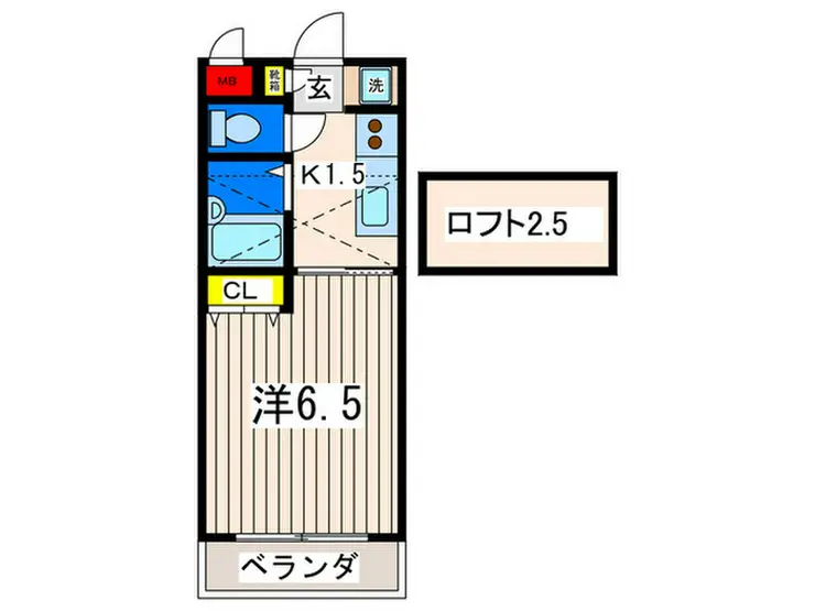 ASK堀ノ内 2階階 間取り