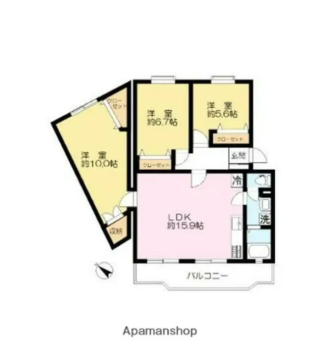 シーフロントハイツ 5階階 間取り