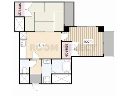 グレースホリベ5(2DK/3階)の間取り写真