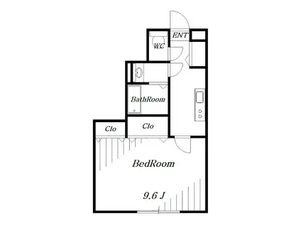 メゾン稲毛(1K/1階)の間取り写真
