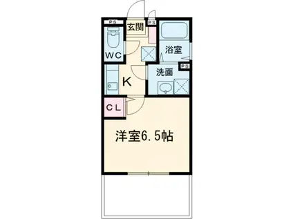 ヴェルドミール栄根(1K/1階)の間取り写真
