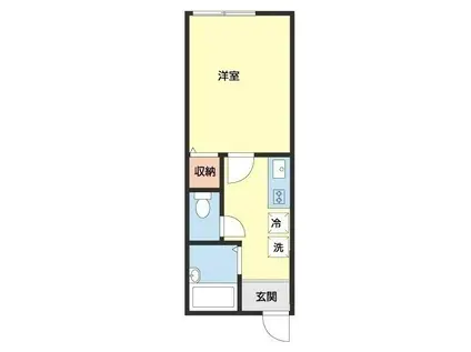 TJ初島A棟(1K/1階)の間取り写真
