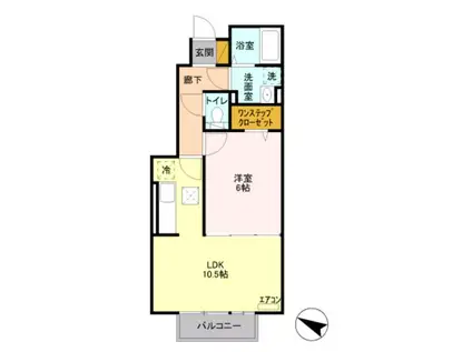 エミネンス(1LDK/1階)の間取り写真