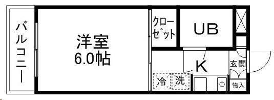 プチレジョン柏木(1K/1階)の間取り写真