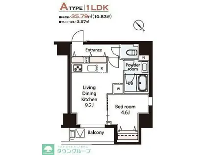 WEAVE BASE -ASUKAYAMA PARK 飛鳥山公園(1LDK/6階)の間取り写真