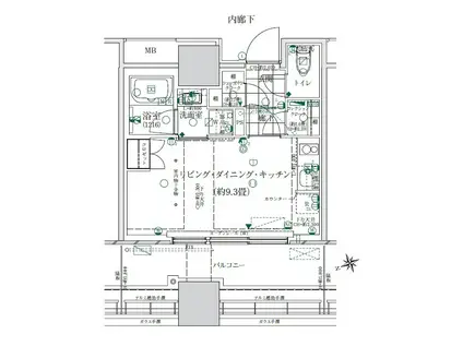 ローレルタワールネ浜松町(ワンルーム/3階)の間取り写真