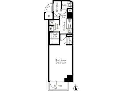 CREATIF文京江戸川橋(1K/1階)の間取り写真