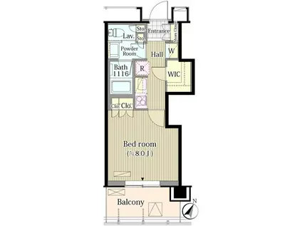 メルクマール京王笹塚レジデンス(1K/11階)の間取り写真