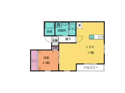 MAJESTIC松阪2ND(1LDK/2階)の間取り写真