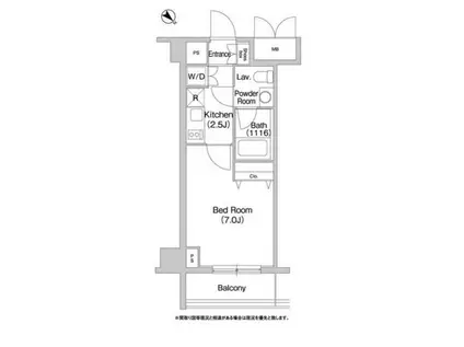 コンフォリア豊洲(1K/4階)の間取り写真