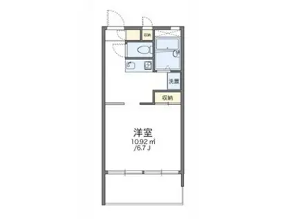 レオパレスグランドゥールIII(1K/2階)の間取り写真