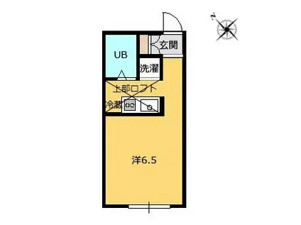 レモンハウス(1K/2階)の間取り写真