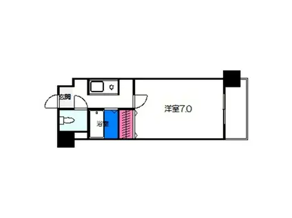 ビブレあびこ(1K/4階)の間取り写真