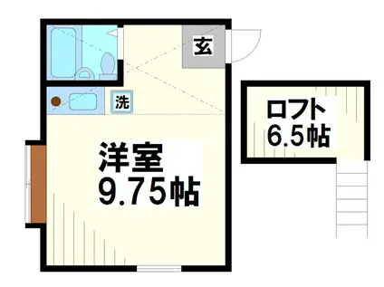 グリーンハウス(ワンルーム/1階)の間取り写真