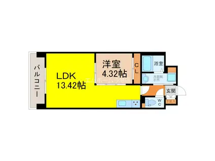 PRIMAL千種LUNO(1LDK/2階)の間取り写真