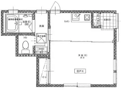鎌倉ザ・レジデンス(1K/1階)の間取り写真