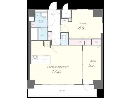 ロータス・ガーデン城南(2LDK/10階)の間取り写真