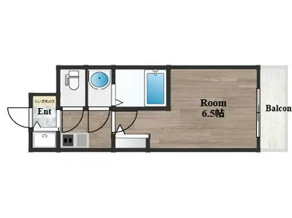 S-RESIDENCE高井田BELETA(1K/6階)の間取り写真