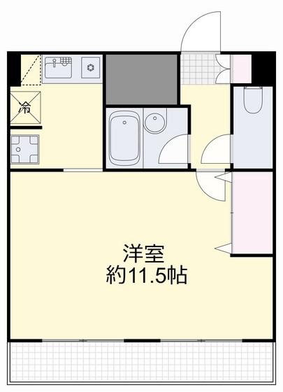 マローン京町(1K/8階)の間取り写真