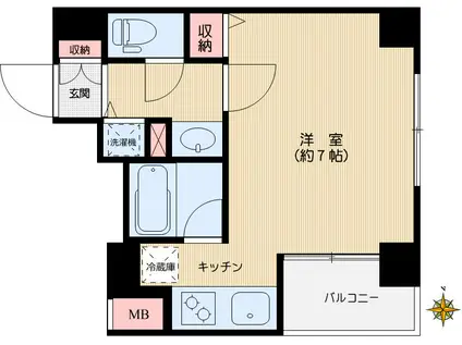ステージファースト白山II 5階部分(ワンルーム/5階)の間取り写真