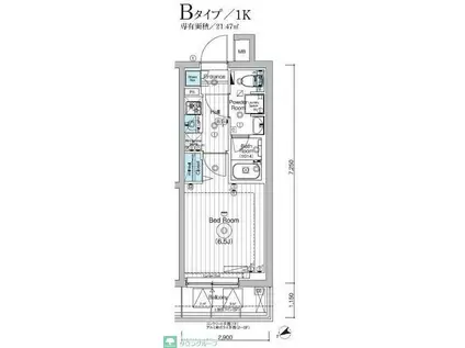 MAXIV横浜青葉(1K/5階)の間取り写真