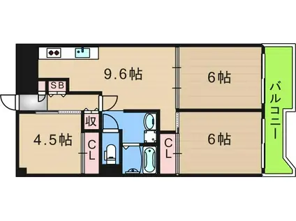 サンコーポラス南港 26号棟(3LDK/10階)の間取り写真