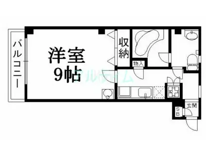 メゾンマリゼッタⅡ(1K/1階)の間取り写真