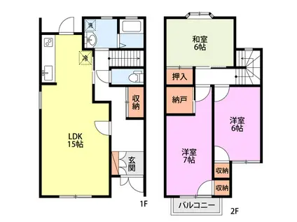 ハイムパストラーレB棟C棟(3LDK/1階)の間取り写真