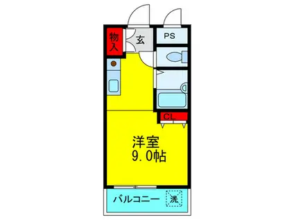 セリオ枚方(ワンルーム/4階)の間取り写真