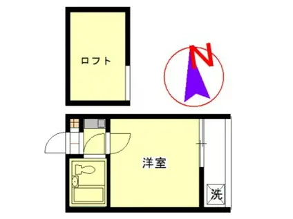 THハイム鷺宮(1K/2階)の間取り写真