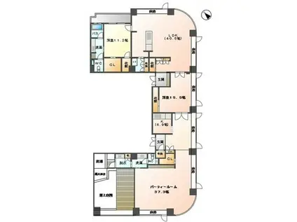 千種タワーヒルズ(3LDK/23階)の間取り写真