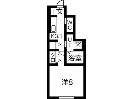 BALMY HOUSE南(1K/1階)の間取り写真