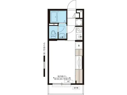 リブリ・石川町(1K/3階)の間取り写真