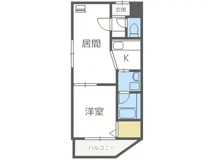MTガーデン円山(1LDK/4階)の間取り写真