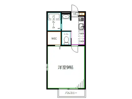 はうすK(1K/1階)の間取り写真